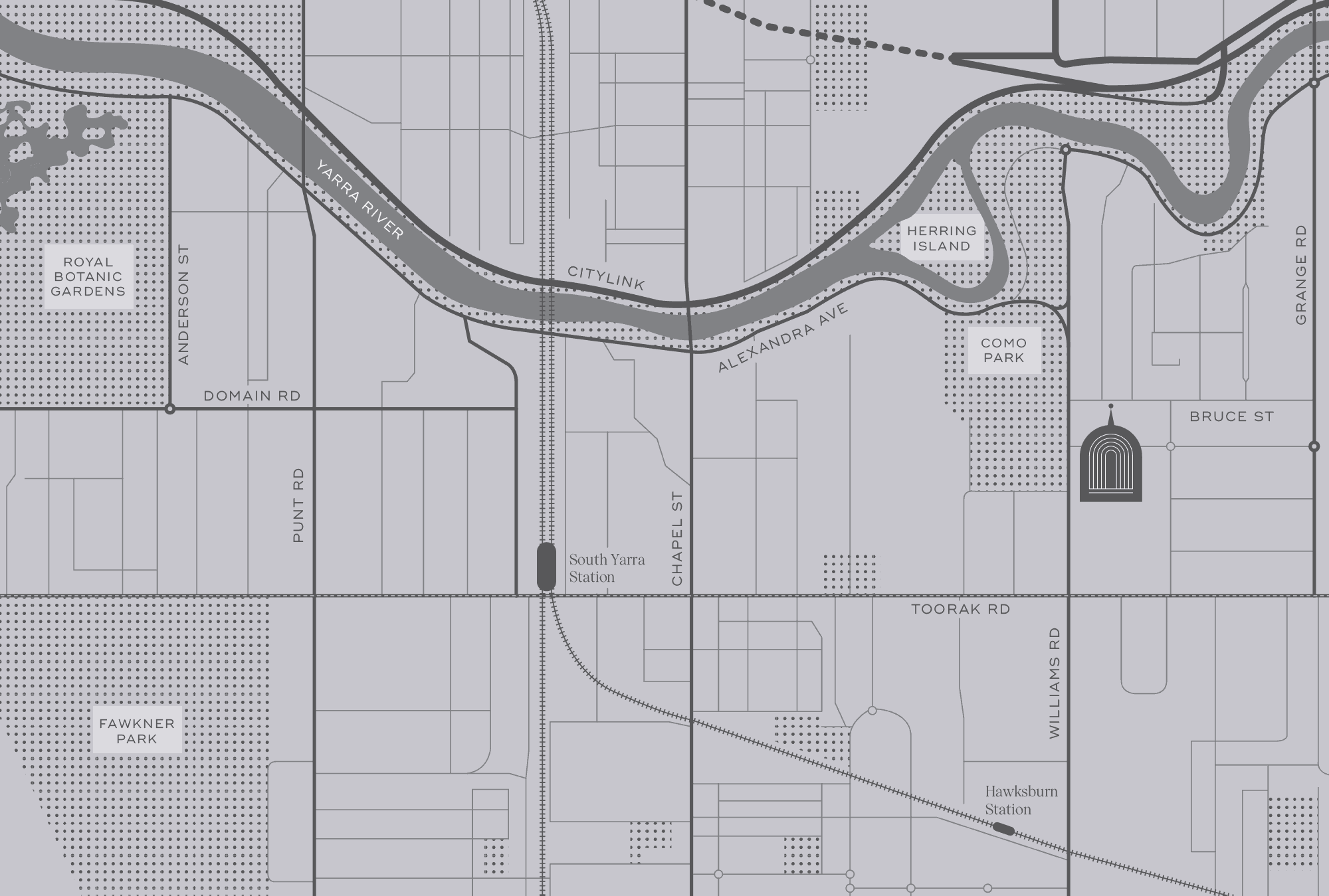 Six Bruce St. location Map