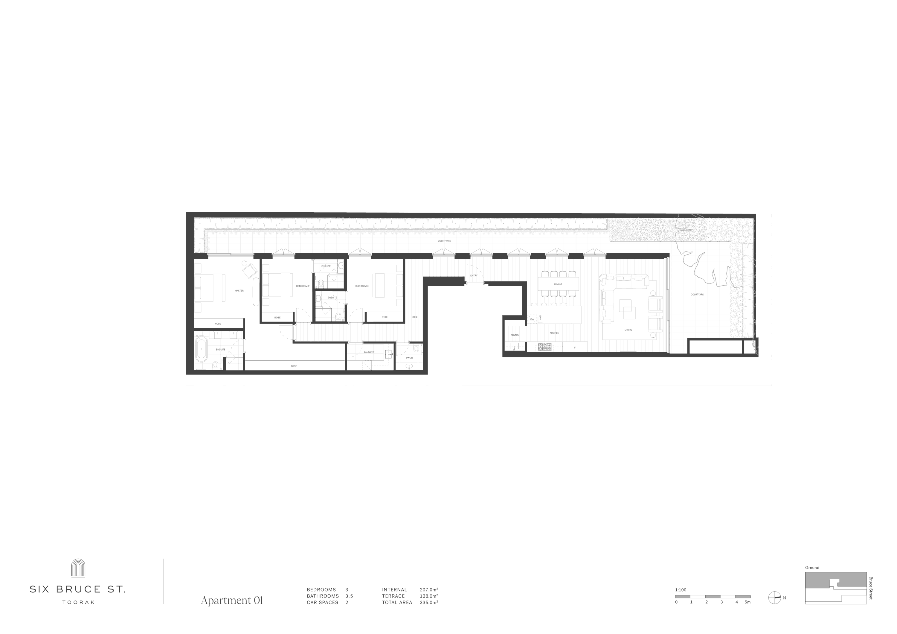 Six Bruce Street - Floor Plan – Residence 1