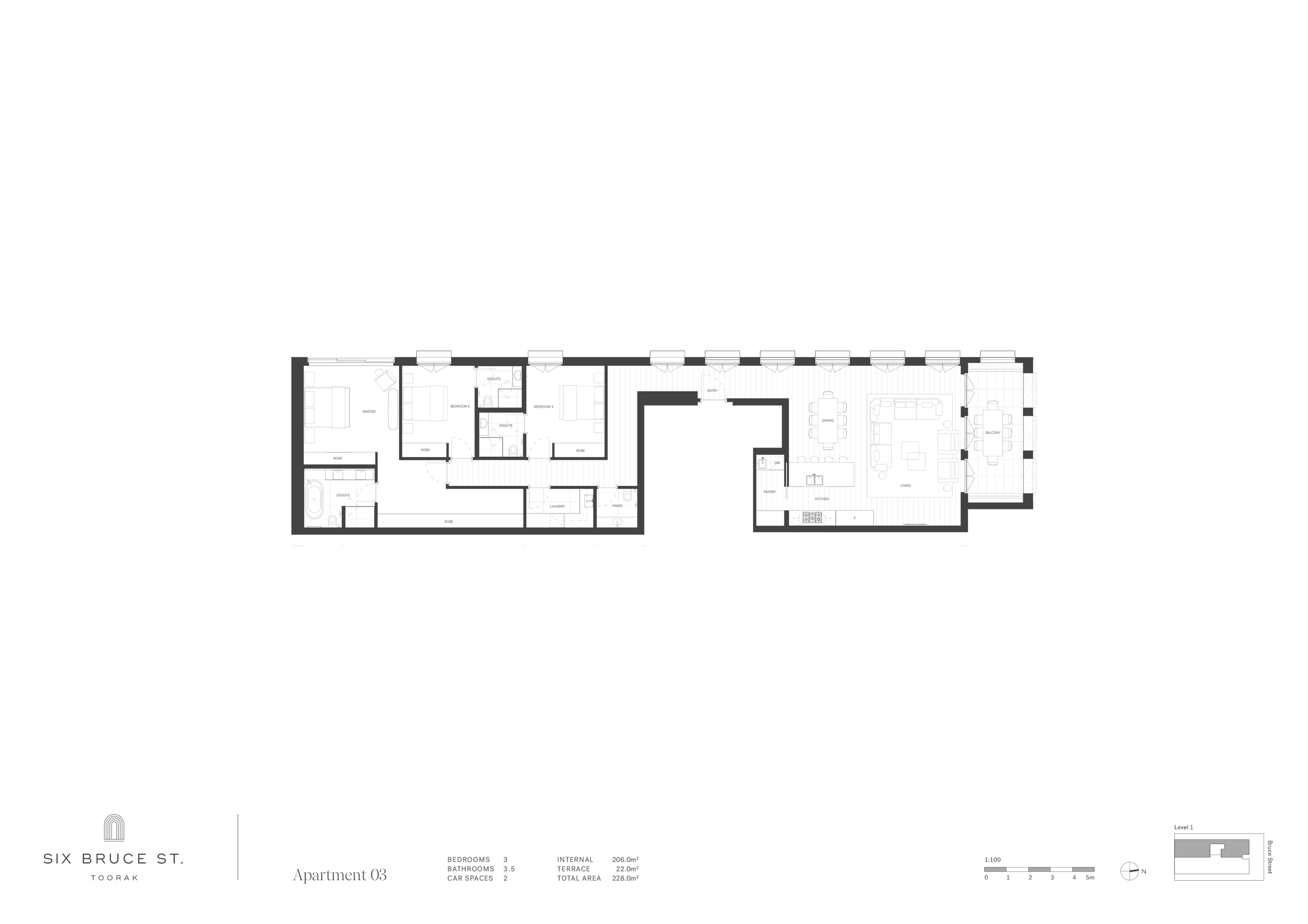 Six Bruce Street - Floor Plan – Residence 3